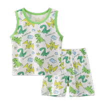 Yingbeiyi Childrens Pajamas Summer Thin Boys and Girls Home Clothes Pure Cotton Air-Conditioning Clothes Vest Shorts Set