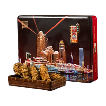 Tianjin Guifaxiang 18th Street refined high-end iron box traditional twist gift box gift bright Jinwan 700g box