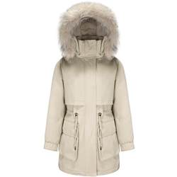 Bosideng Outlet Workwear ຂອງແມ່ຍິງ Parka ທໍາມະຊາດ Fluffy Fur Collar One Wear Multi-Purpose Jacket Sweet Cool Down