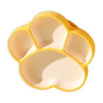 Manxi baby dinner plate silicone suction cup food bowl anti-fall training eating bowl grid plate infant and child tableware