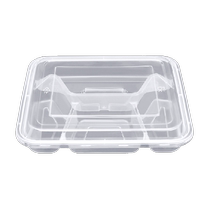 Fangcaodi disposable lunch box transparent thickened take-out packaging box multi-grid lunch box divided into four grids and five grids fast food box