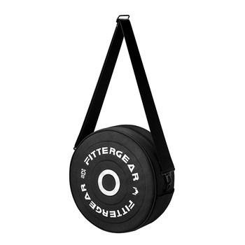 Barbell dumbbell plate single and double shoulder crossbody bag