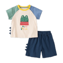 David Bella childrens suit summer new style boys five-point pants baby T-shirt shorts two-piece set