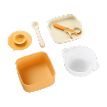 KUB childrens tableware set baby outing tableware eating bowl outing bowl suction cup baby spoon food supplement