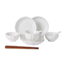 Yijia IJARL dish set Nordic creative internet celebrity ceramic tableware bowl household dish plate and chopsticks set 16-piece set