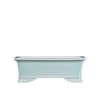 Light luxury flower pot blue and white porcelain simple rectangular square pot