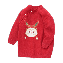 Balabala Girls Clothes Sweater Dresses Childrens Spring Clothes New Baby New Years Clothes
