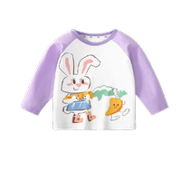 Yiqi baby long-sleeved T-shirt spring and autumn girls tops pure cotton boys clothing one-year-old childrens clothing spring clothing