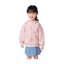 Balabala childrens coats girls and babies 2024 new spring and autumn clothes childrens clothes boys autumn clothes stylish hooded clothes