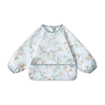 (New product) Manxi baby smock childrens eating smock waterproof and stain-proof bib reverse dressing and feeding apron