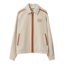 (Chinese Valentines Day gift) Miu Miu womens canvas belted jacket