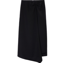 ERDOS spring and summer version A midi mulberry silk skirt womens waist hand-pleated irregular temperament skirt