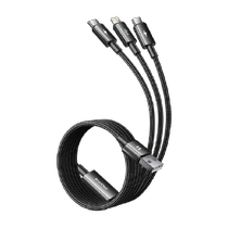 Flash magic one-to-three data cable three-in-one charging cable 66w fast charging suitable for Apple Huawei Android mobile phone Typec