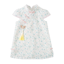 David Bella summer new style girls dress childrens skirt baby Chinese style Hanfu girls cheongsam