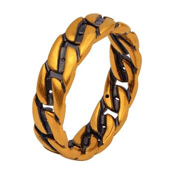 Old temple gold dolphin gold cyanide-free hard gold electric black solid mouth solid gold ring official authentic pricing couple gifts