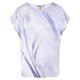 Romantic Printed Pink Blue Wardrobe 2026 Summer Women's New Style Straight Poetry Light Sensitive Raglan Sleeve Design Short-Sleeved Shirt