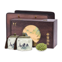 Huacui 2024 New Tea Anji White Tea Mingqian Green Tea White Tea Tea Gift Box 240g High-end Gift for Elders