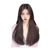 (Slightly curly) wig for women with long hair one-piece U-shaped hair extensions to increase hair volume seamless inner buckle long straight hair wigs