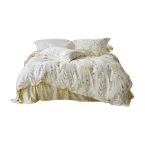 Luolai Home Textiles 60-count Lenzing Tencel cotton bedding spring and summer new duvet cover bed sheet double bed four-piece set