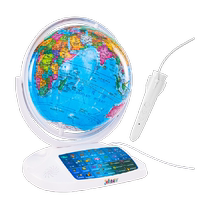 jollybaby smart AR point-reading globe point-triggered sound geography enlightenment early education machine teaching aid for 3-6-year-old children
