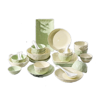 Persson dish set household ceramic dishes and chopsticks simple modern high-end combination underglaze color tableware gift box