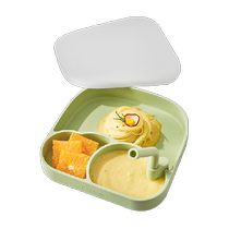 LOCK&LOCK baby meal plate baby suction cup silicone grid plate special bowl for children to eat anti-fall supplementary food tray