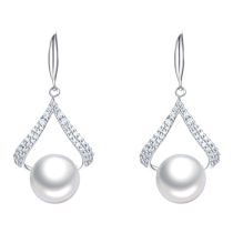 Zhou Taisheng freshwater pearl earrings for women light luxury high-end design sterling silver earrings as a birthday gift for mother