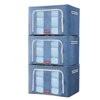 Thickened oxford cloth foldable snack wardrobe storage box
