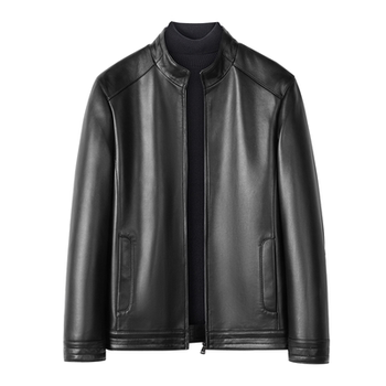 Montagut sheepskin suede fashionable leather jacket