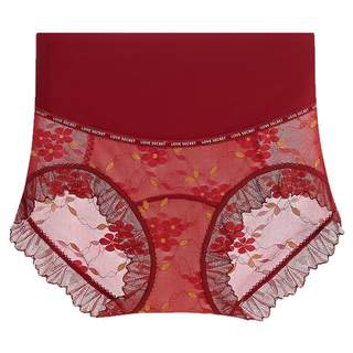 夏谷奈高腰内裤女士蕾丝性感无痕收腹提臀抗菌2025新款三角短裤头