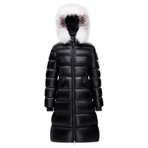 High Van Black Goose Down Suit) Queen 3 0 Kig High-end New Black Down Clothes Family Foreign Minister Fur Collar Winter