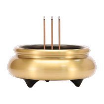 Pure brass incense burner household indoor Buddhist incense burner agarwood incense burner sandalwood burner incense burner ornaments