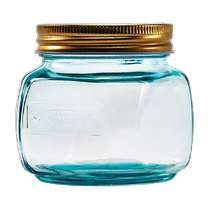 Hibi Mog glass sealed jar thickened storage jar with lid jam jar pickle jar lemon honey bottle 6 pack