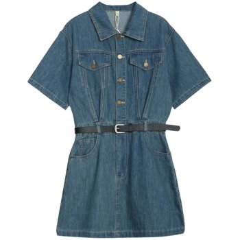 Miding denim skirt dress ຂອງແມ່ຍິງ summer ຝຣັ່ງ retro ຍາວ skirt polo skirt petite ເສື້ອ dress