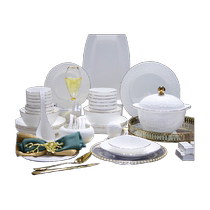 Yunzhihe underglaze moonlight goddess bowl and dish set household tableware set gift housewarming bowl and chopsticks set
