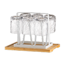 onlycook countertop cup rack storage rack upside down storage household glass cup drain rack tray 6 cups