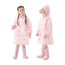 Tiantianzai childrens raincoat for boys and girls kindergarten primary school students special thin quick-drying poncho with school bag