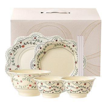 Kawashimaya French-Style Tableware Set, Household Bowls, Plates, Chopsticks, Bowlware Gift Box, Housewarming Gift, Moving Gift, Wedding Gift