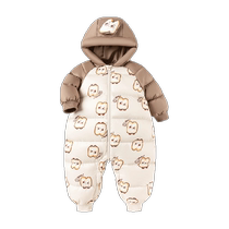 Balabala baby jumpsuit down jacket boys new style girls autumn and winter rompers cute and fashionable