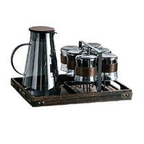 Caijie glass cold kettle simple light luxury water set living room home hospitality high temperature tea making set
