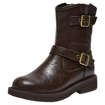 Best winter new trendy cool plus velvet warm thick heel women's martin boots commuting leather short boots cotton shoes w2551dz4