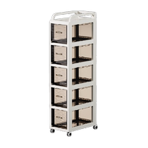 Home Story Crack Storage Cabinet Movable Multi-layer Kitchen Bathroom Transparent Snack Gap Storage Rack 801