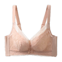 Yadaili underwear for women with small breasts gathering eyelashes lace light and thin fixed cup non-moving cup side breasts no steel ring bra