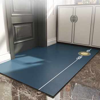 Entrance door floor mats, door carpets, home bedroom leather entrance hall wipeable washable foot mats, non-slip mats
