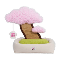 zeze cherry blossom tree cat nest sleeping cat scratching board warm cat bed winter warmth cute bite-resistant funny cat pet bed cat nest