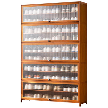 Trojan men's shoe cabinet home door large capacity shoe rack