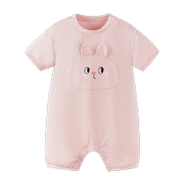 Mini bala bala boys and girls jumpsuit summer childrens pure cotton baby skin-friendly sleeping clothes