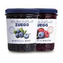 Importations allemandes Garry ZUEGG confiture de bleuets confiture de fruits de forêt 320g x 2 bouteilles de fruits à confiture de fruits