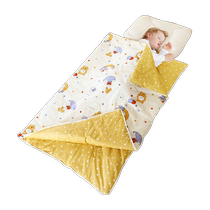 Childrens sleeping bag autumn and winter thickened baby quilt dual-purpose baby spring and autumn anti-kick quilt artifact universal for all seasons