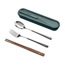 onlycook 304 stainless steel chopsticks and spoon set student portable tableware chopsticks and spoon cutlery box for one person